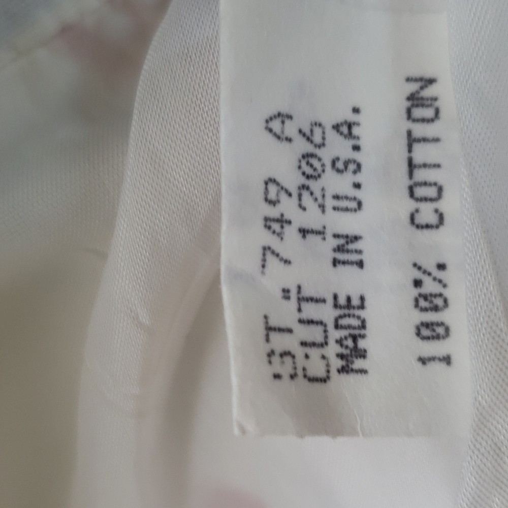 VINTAGE SUNDRESS Geary Roark Kamisoto. Size 10. White with multicolored pattern. - Picture 13 of 13